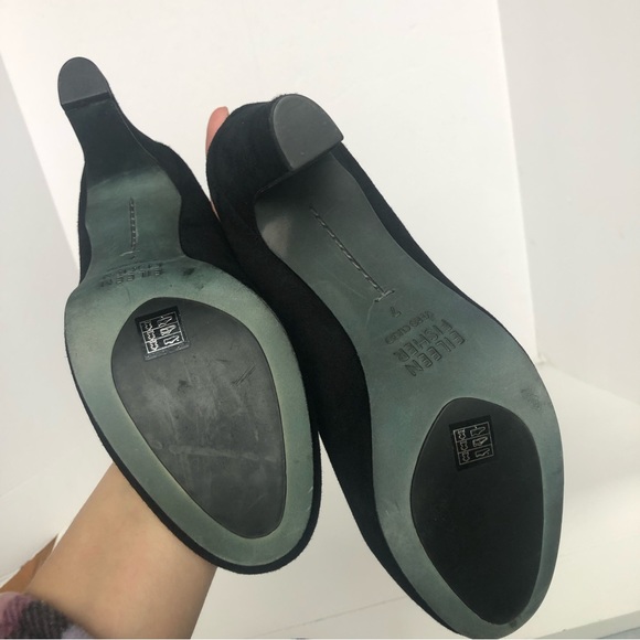 EILEEN FISHER - Suede Block Heel black Pump -like new- - Picture 7 of 12